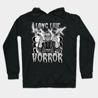 Long Live The Horror (Monster Black and White) Hoodie